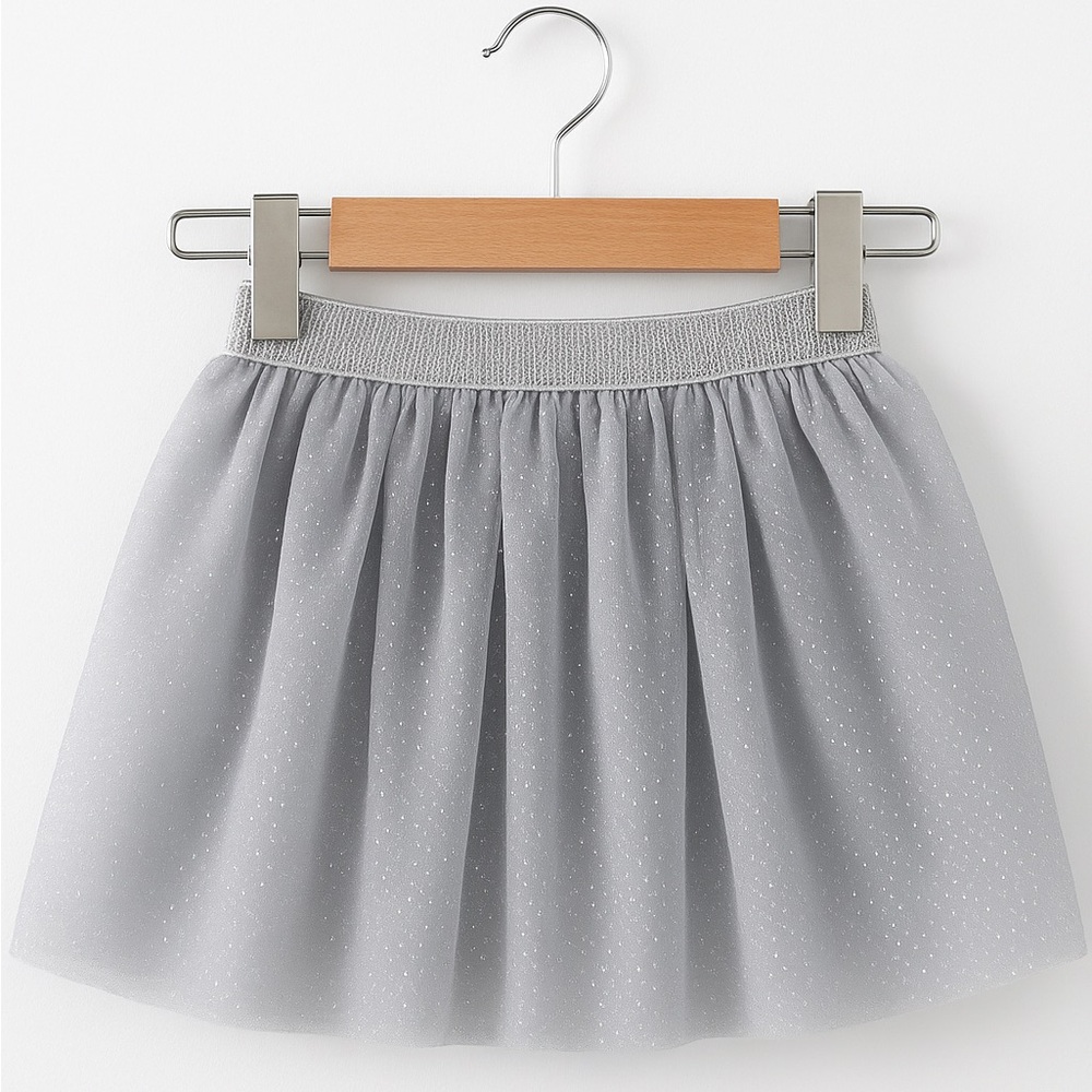 Olivia rose Sparkly Silver Tulle Skirt